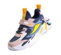 Children's Spring Autumn Mesh Running Shoes Breathable Slip Thick Sole for Student Sports and Leisure Metallic
