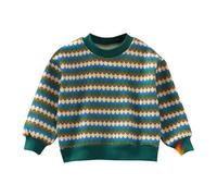 Children's Spring Autumn Winter Sweatshirt Round Neck Comfortable Casual Fashion Tops Spitfire Hoodie for Kids (Green, 6-12 Months)