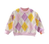 Children's Spring Autumn Winter Sweatshirt Round Neck Comfortable Casual Fashion Tops Spitfire Hoodie for Kids (Yellow, 6-12 Months)