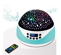Children's Starry Sky Projection Lamp Rotating Led Colorful Night Light Holiday Gift Night Light Children's Baby Bedroom and Party Decoration 4W Blue