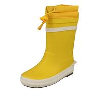 Childrens Startrite Toggle Top Wellington Boots Little Puddle - Yellow Plain Synthetic - UK Size 6F - EU Size 23 - US Size 7