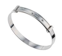 Children's Sterling Silver 0.11ct Diamond Expander Bangle