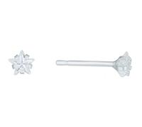 Children's Sterling Silver Cubic Zirconia 3mm Star Stud Earrings