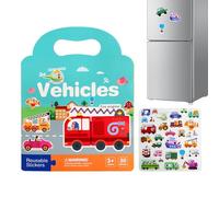 Children's Sticker Book - Paper 30.5 x 23.5 cm with Bubble Stickers, Reusable Learning Book, Early Childhood Promotion, Hand-Eye Coordination and Practical Skills for