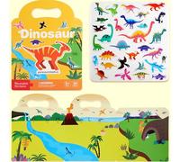 Children's Sticker Book - Paper 30.5 x 23.5 cm with Bubble Stickers, Reusable Learning Book, Early Childhood Promotion, Hand-Eye Coordination and Practical Skills for