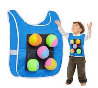Childrens Sticky Harness Set - Hook and Loop Fleece Target Vest, Lightweight Catching Kit | Recreational Sport Equipment for Backyard Field Camping Picnic Family Gathering Field Day