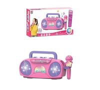 Children's Studio Karaoke Microphone, Wireless Karaoke Speaker, Karaoke Microphone with Fun LED Lighting and Built-in Speaker, Perfect for Singers (A)