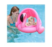 Childrens Sun New Protection Canopy With Inflatable Flamingo Swim Ring Seat
