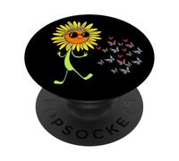 Children's Sunflower Butterflies Flower Girls Boys PopSockets Adhesive PopGrip