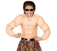 Children's Super Muscle Shirt Child 158cm Costume Large 11-13 yrs (158cm) for Super Hero Fancy Dress