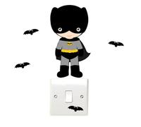 Childrens Superhero Light Switch Wall Stickers Bedroom Playroom Perfect for Any Themed Room