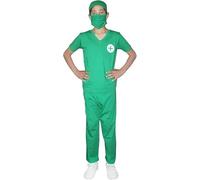 Children's Surgeon Costume - Realistic Doctor Role Play Outfit for Kids, Hospital Theme Dress Up, Halloween & Fancy Dress Cosplay Uniform