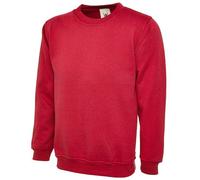 Childrens Sweatshirt - Cotton Polyester Unisex Classic - UC202 - Red - 5-6 years