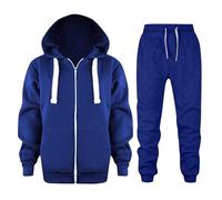 Children's Sweatshirt Suits for Boys and Girls Pullover Solid Color Sweatshirt Suits with Zipper Fleece Sweatshirts for Teenagers Elephant Baby Snowsuit (Dark Blue, 18-24 Months)