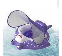 Children's Swim Float | Inflatable Exercise Equipment with Sun Protection Canopy | Rollover Proof Float Ring for Swimming | For Beginner Boys Girls Outdoor Garden School Bath