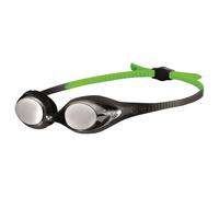 Arena Swimwear Swimming Goggles Spider Junior Mirror - Anti-Fog, UV Protection - Black/Silver/Green