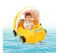 Children's Swimming Pool Float with Canopy | Fun and Portable Car Shape - Cute Inflatable Swim Ring - for Beach Party Holiday Water Park Lake River Travel Photo Props for Children