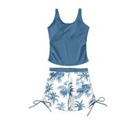 Children's Swimwear Separate Printed Beach for Girls Large Size Ages 7-16, Two Piece Swimsuit with Fun Tropical Print, Quick Dry Fabric, or Pool, Pink Flamingo #D