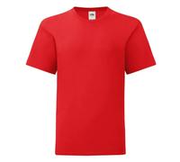 Children's T-shirt Fruit of the Loom Iconic 150 T Rouge 9/11 ans