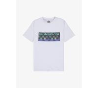 Quiksilver Next Gen Short Sleeve T-Shirt White Blue Grey Kid - 10