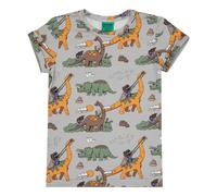Children's T-shirt Raspberry Republic Dino Riders Gris 8/9 ans