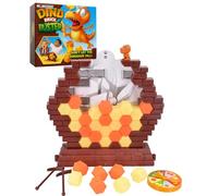 Childrens Tabletop Dexterity Game Interactive Block Removal Challenge Dinosaur Figure Family Party Fun Colourful Spinner Strategic Play for Kids Ages 5+ - Electoys