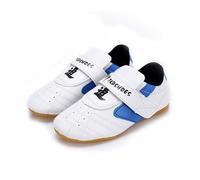 Children's Taekwondo Shoes Kids Breathable Sports Anti Slip Boxing Martial Arts Kickboxing Shoes Breathable Lightweight and Soft Martial Arts Training Tae Kwon Do Shoes Girls Boys 26-45EU(Blue,8 UK)