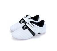 Children's Taekwondo Shoes Kids Breathable Sports Anti Slip Boxing Martial Arts Kickboxing Shoes Breathable Lightweight And Soft Martial Arts Training Tae Kwon Do Shoes Girls Boys 26-45EU(Black,2.5 UK