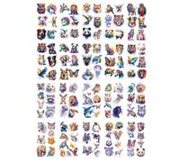 Children's Temporary Tattoos, Flash Tattoos, Waterproof And Hypoallergenic Animal Watercolor Patterns, Suitable For Parties, Plays And Festivals(20 Sheets)