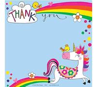 Children's Thank You Cards - Unicorn and Rainbow - 8 Thank You Notecards and Envelopes