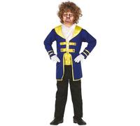 Childrens The Beast Style Blue Fairytale Prince Costume (Medium (5-6 years))