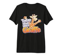 Childrens Today I Feel Like a Giraffe Design | Kids Giraffe Premium T-Shirt