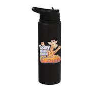 Childrens Today I Feel Like a Giraffe Design | Kids Giraffe Stainless Steel Insulated Water Bottle