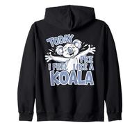 Childrens Today I feel like a Koala Design | Kids Koala Bear Zip Hoodie