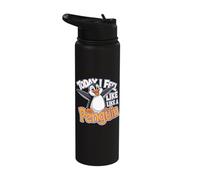 Childrens Today I Feel Like a Penguin Design | Kids Penguin Stainless Steel Insulated Water Bottle