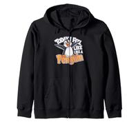 Childrens Today I feel like a Penguin Design | Kids Penguin Zip Hoodie