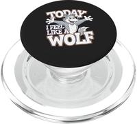 Childrens Today I feel like a Wolf Fun Animal Cool Wolves PopSockets PopGrip for MagSafe