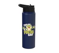 Childrens Today is a Frog Day Design | Kids Frog Stainless Steel Insulated Water Bottle