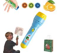 Children's Torch, Projector Torch Children, Night Projector Child Projection Flashlight with 24 Patterns, Kaleidoscope Torch, Christmas Surprises for Children (Fruit World)