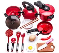 Children's Toys Kitchen Toy Set Plastic Simulation Children's Cooking Toy Pot Pot Utensils Cookware Player Toys Girl Boys (One Size)
