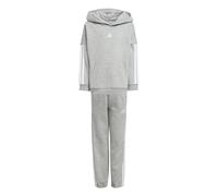 adidas kids boys adidas little kids 3 stripes essentials fleece tracksuit grey 7-8y