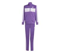 adidas Unisex Kids SEASONAL ESSENTIALS TIBERIO 3 STRIPES TRICOT TRACKSUIT, active purple/white, 11-12 Years