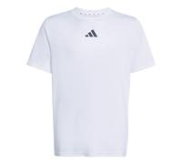 adidas Unisex Kids TRAIN ESSENTIALS 3-STRIPES T-SHIRT SET, white/black, 9-10 Years