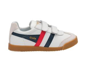 Children's Trainers Gola Classics Harrier Leather Strap Trainers Blanc 27