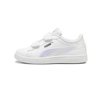 PUMA Smash 3.0 Holo 2.0 V PS Sneaker, White-Mauve Mist Silver, 1 UK