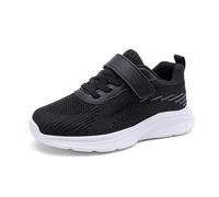 Childrens Trainers Sports Shoes for Boys Flat Thick Bottom Lightweight Non Slip Lace Up Hook Loop Colour Block Mesh Upper Breathable