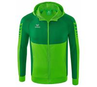 Erima Kids Six Wings Training Jacket with Hood, Green, 140