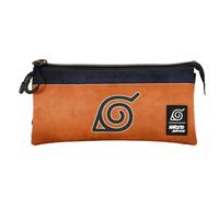 Naruto Symbol-ECO Triple Pencil Case, Orange, 23 x 11 cm