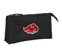 Children's triple Pencil case Educa Borras Naruto Shippuden Teen Noir 22x12x3 cm