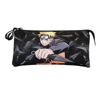 Children's triple Pencil case Educa Borras Naruto Shippuden Uzumaki Noir 23x11x7 cm